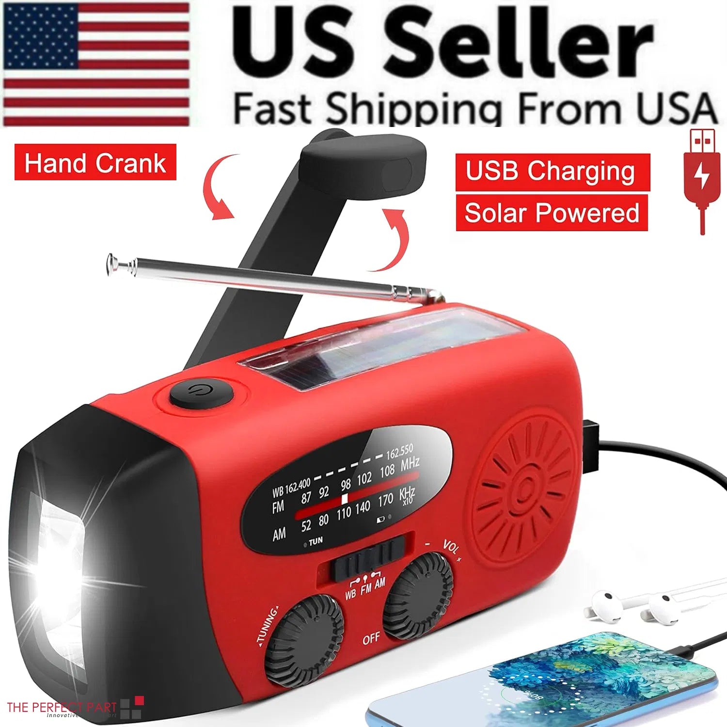 MAVANDI™ Drive Safety™ Emergency Solar Weather Radio