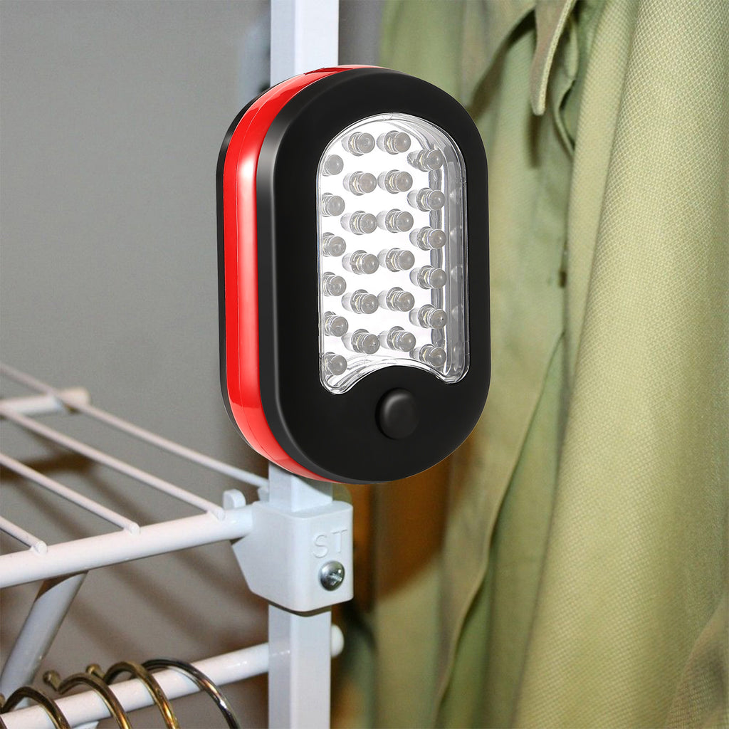LED work light suspended using its hanging hook